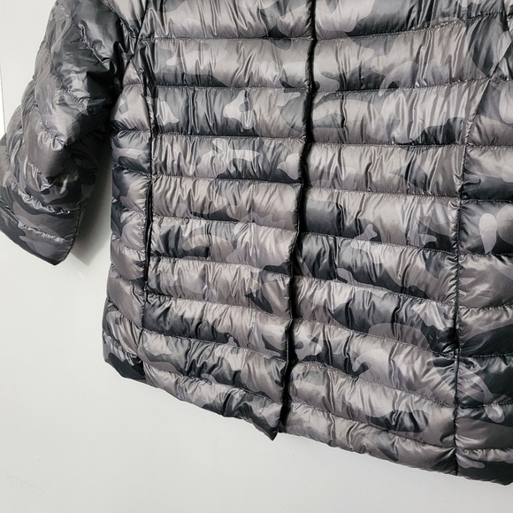 MyAnorak Black Camo Pattern Crop Sleeve Puffer Jacket - Picture 7 of 14